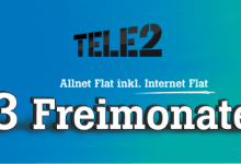 Tele2 Allnet Flat mit Internet Flat 3 Monate Gratis