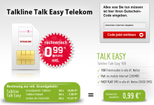 Talkline Talk Easy Telekom von Groupon und Modeo für 99 Cent