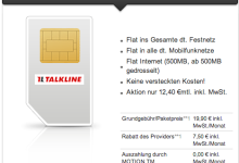 Allnet-Flat von Talkline für 12,40 Euro