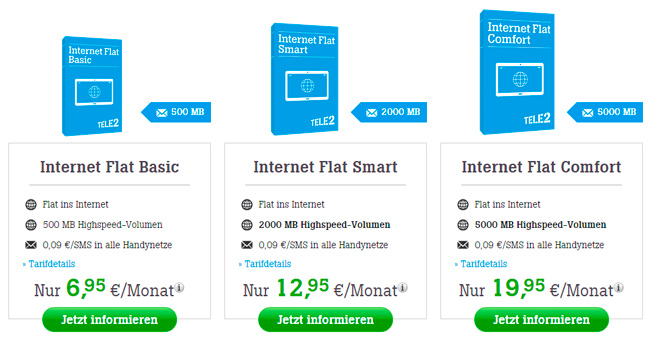Tele2 Internet-Flats