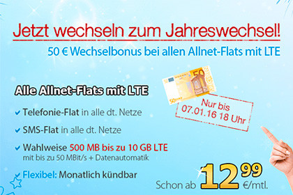 Deutschlandsim alle Allnet-Flats mit LTE