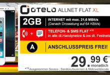otelo - Allnet-Flat 2 GB mit Apple iPhone