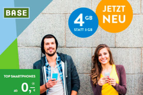 BASE Young: Telefonie-Flat und 4 GB LTE-Volumen für nur 14,99 Euro im Monat